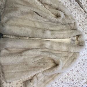 Elegant Cream Fur Coat